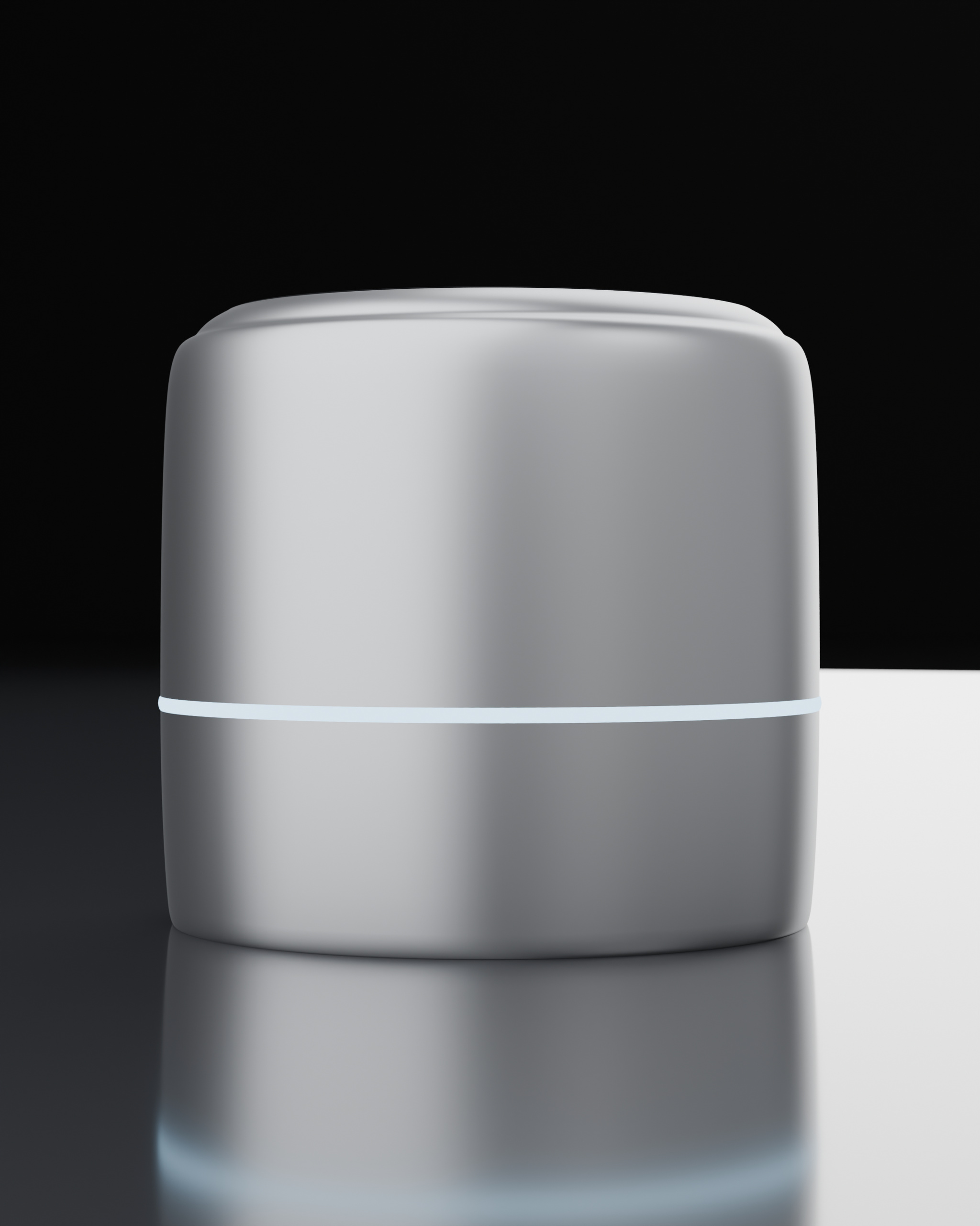 Symmetric front view, band readable