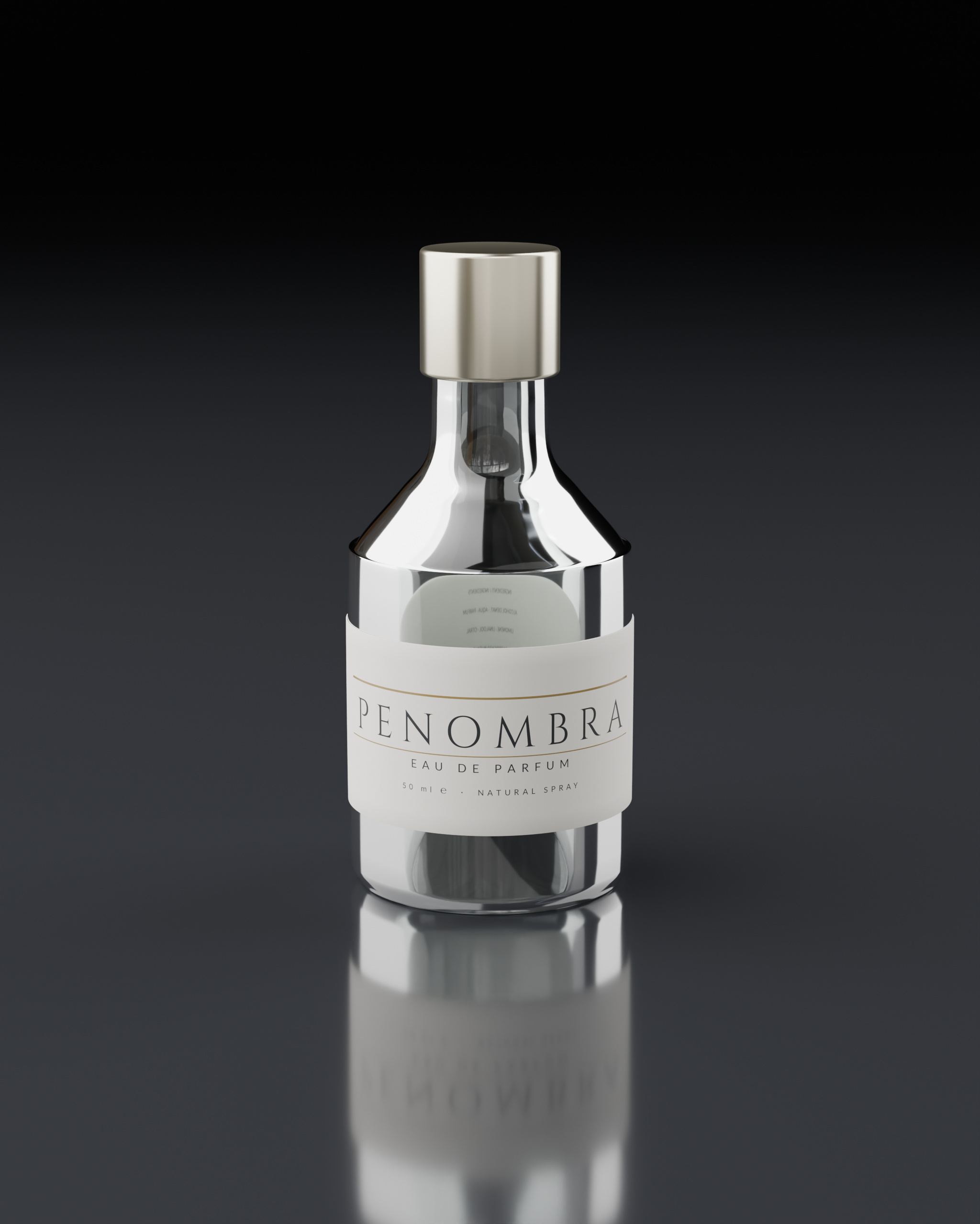PENOMBRA: glass bottle, studio lighting in low key