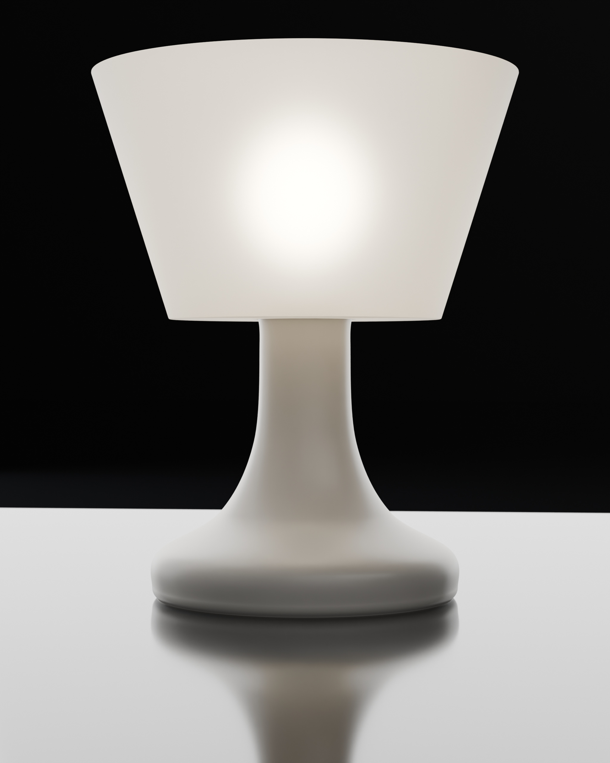 Backlit: the ceramic edge catches the light
