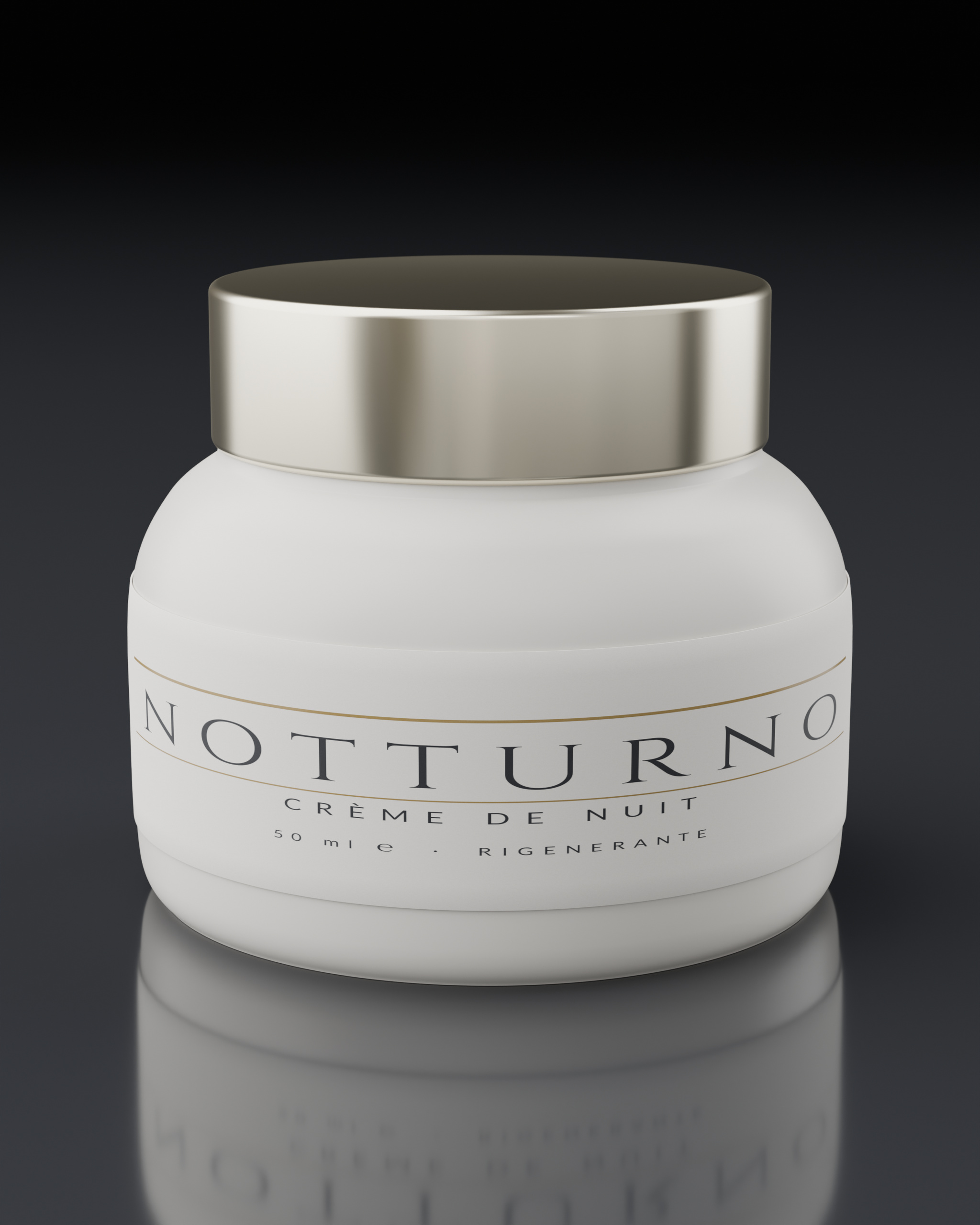 NOTTURNO: matte ceramic jar with a metal lid, low key